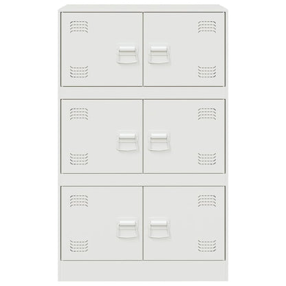 Credenza Bianca 67x39x107 cm in Acciaio - homemem39