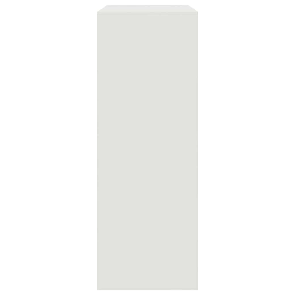 Credenza Bianca 67x39x107 cm in Acciaio - homemem39