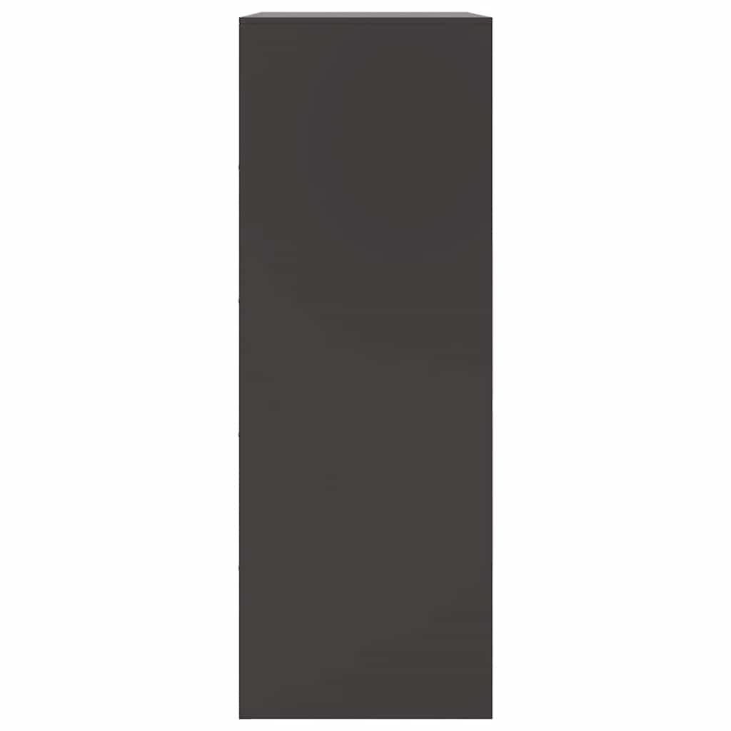 Credenza Nera 67x39x107 cm in Acciaio - homemem39