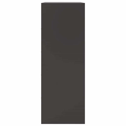 Credenza Nera 67x39x107 cm in Acciaio - homemem39