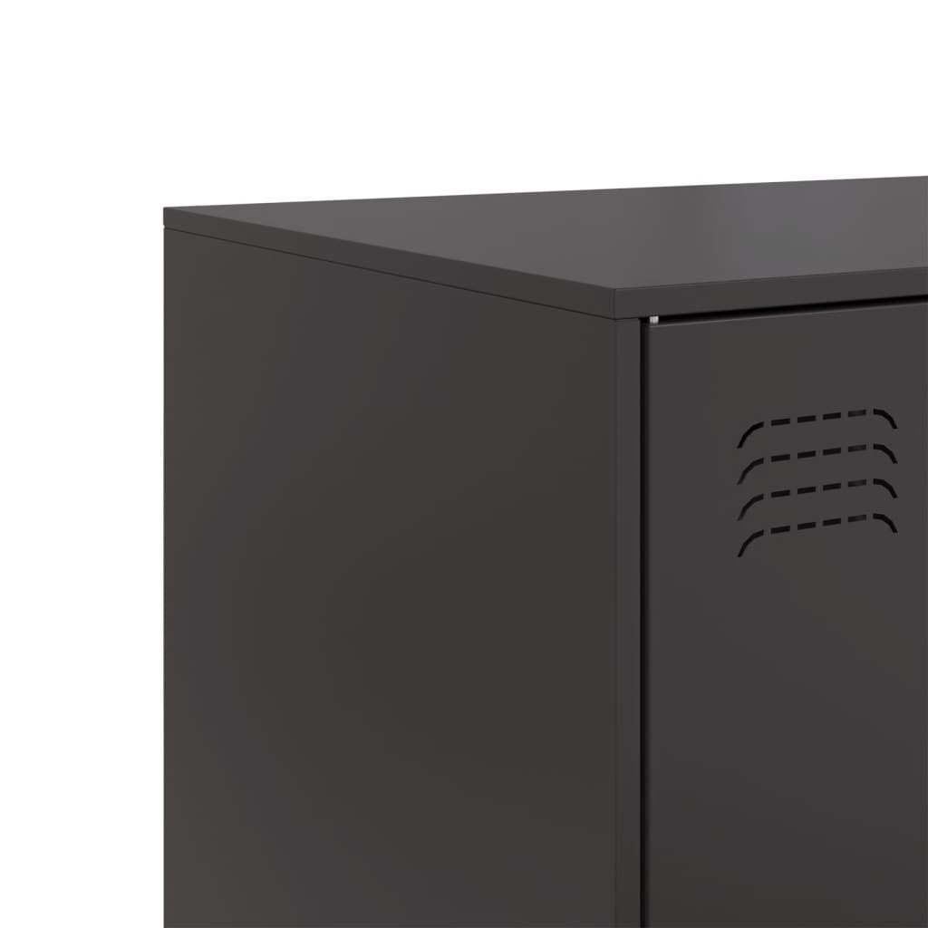 Black Sideboard 67x39x107 cm in Steel