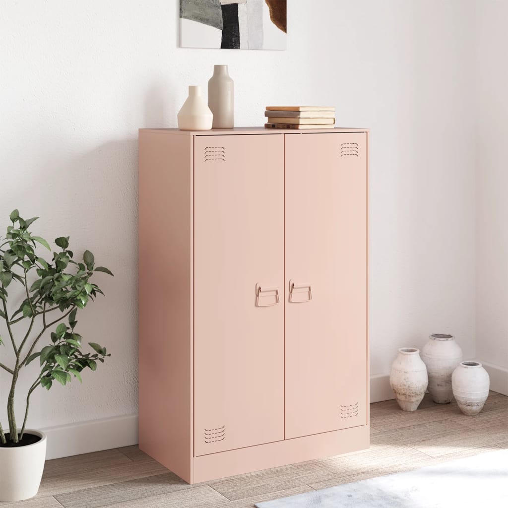 Pink Sideboard 67x39x107 cm in Steel