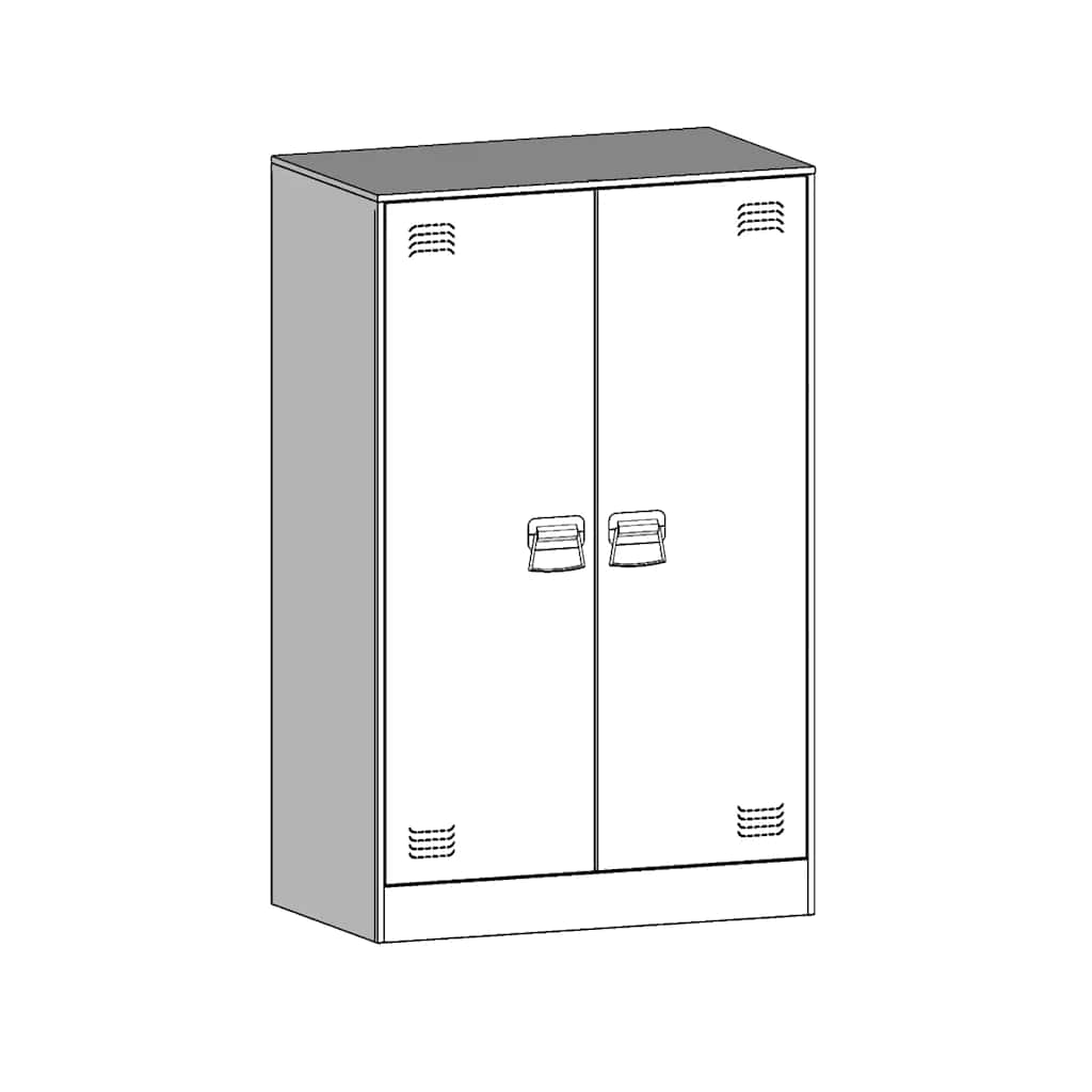 Credenza Antracite 67x39x107 cm in Acciaio - homemem39