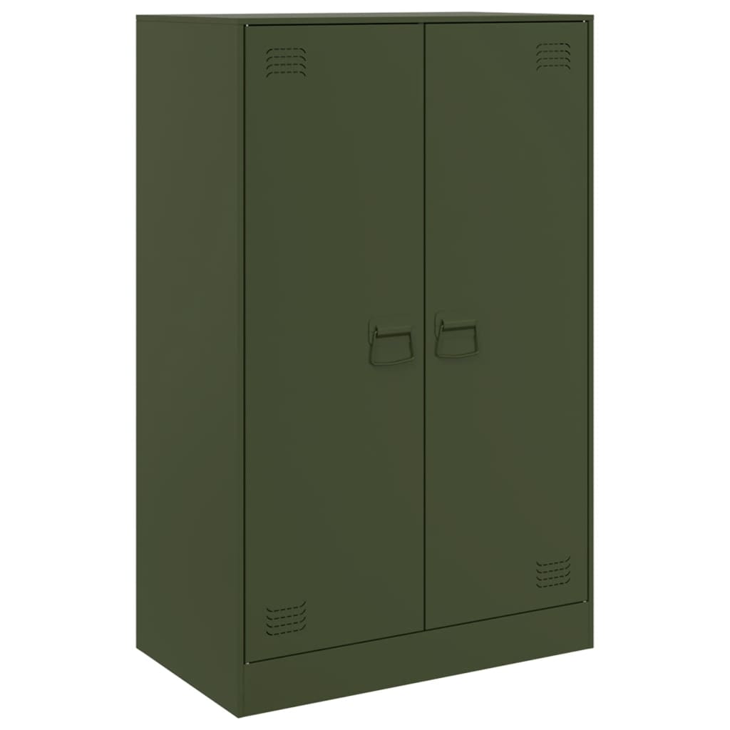 Olive Green Sideboard 67x39x107 cm in Steel