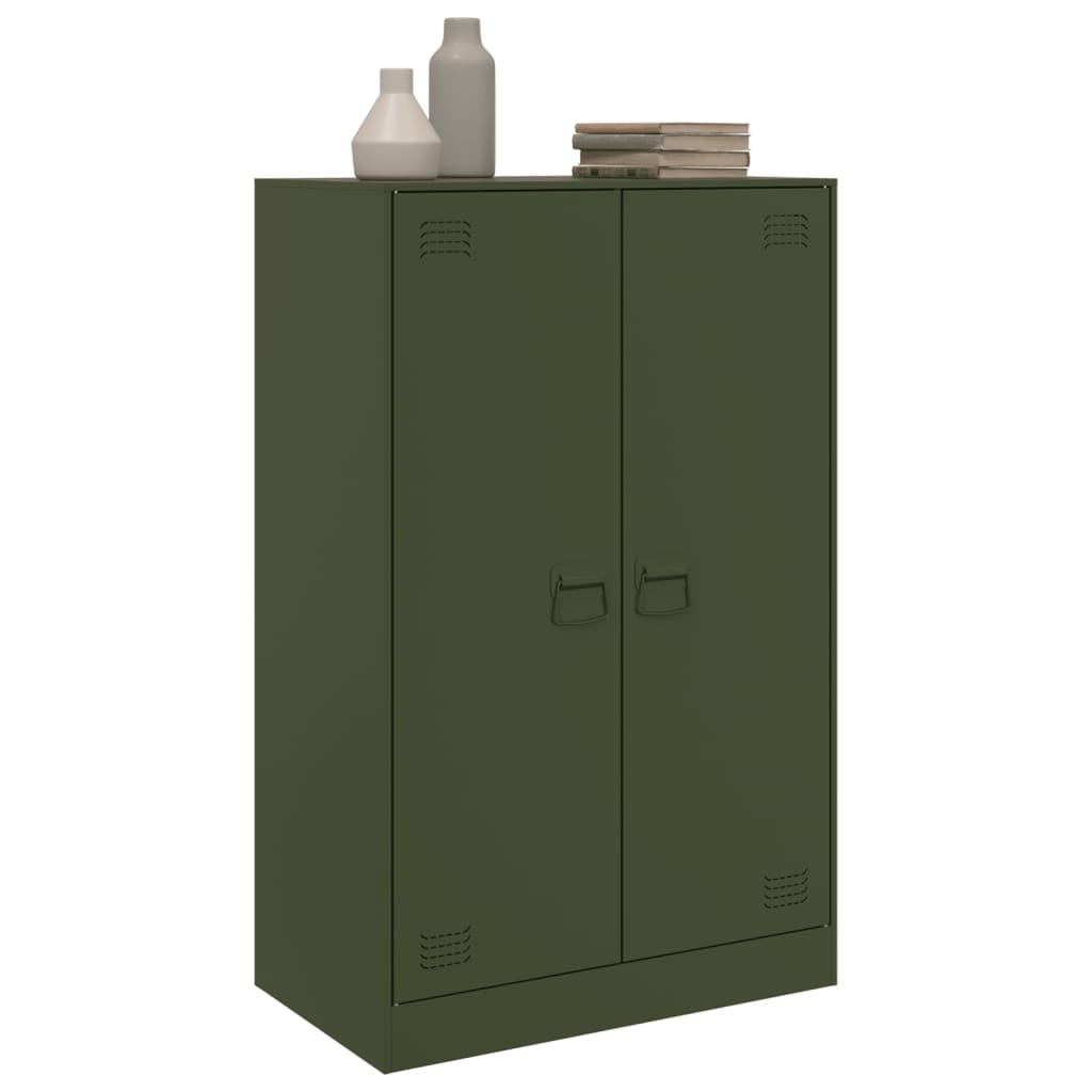 Olive Green Sideboard 67x39x107 cm in Steel