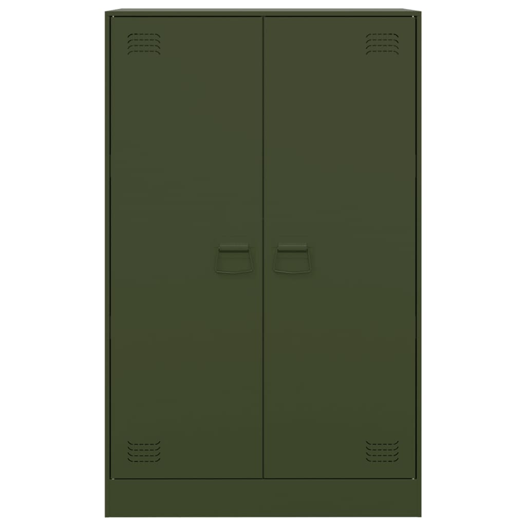 Olive Green Sideboard 67x39x107 cm in Steel