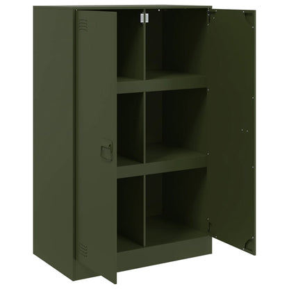 Olive Green Sideboard 67x39x107 cm in Steel