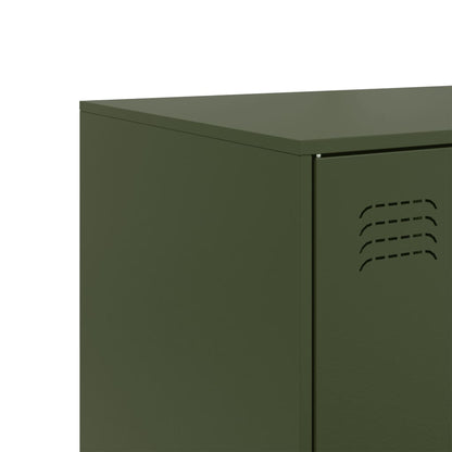 Olive Green Sideboard 67x39x107 cm in Steel