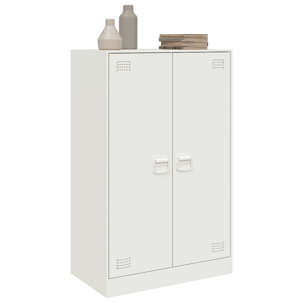 Credenza Bianca 67x39x107 cm in Acciaio - homemem39