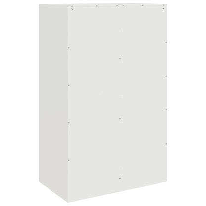 White Sideboard 67x39x107 cm in Steel