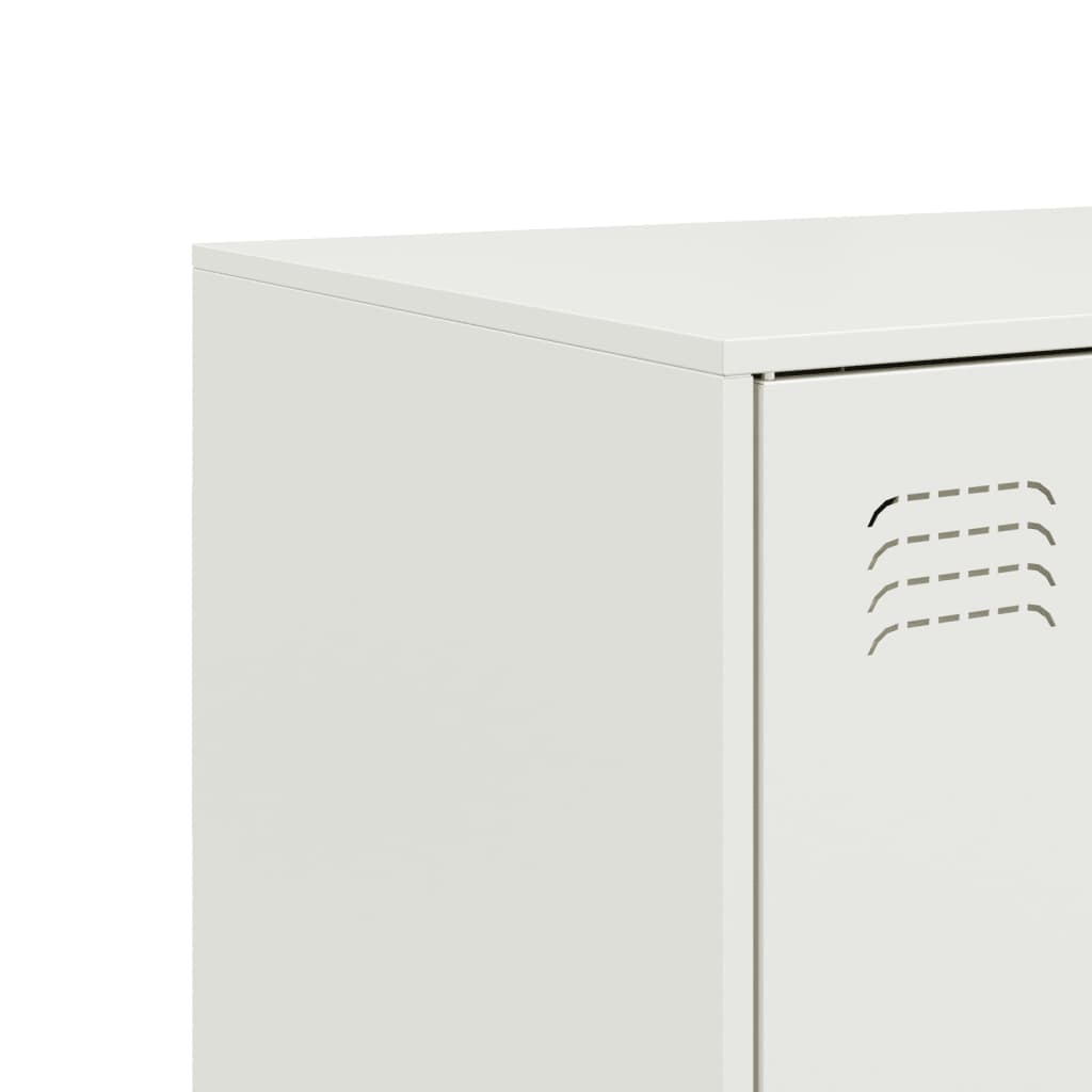 White Sideboard 67x39x107 cm in Steel