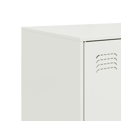 White Sideboard 67x39x107 cm in Steel