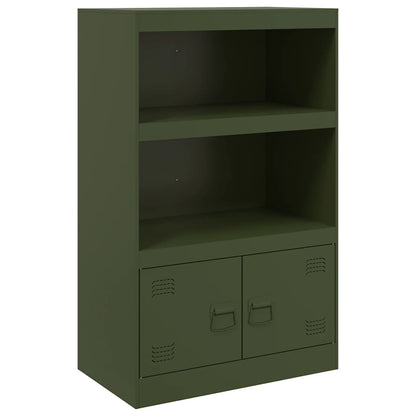 Credenza Verde Oliva 67x39x107 cm in Acciaio - homemem39