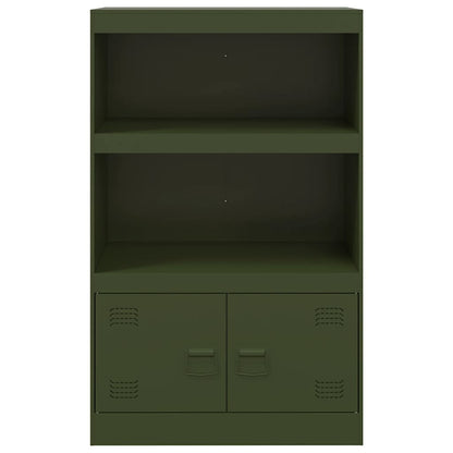 Credenza Verde Oliva 67x39x107 cm in Acciaio - homemem39