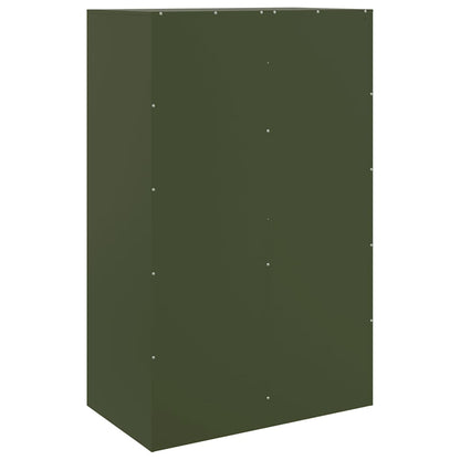 Credenza Verde Oliva 67x39x107 cm in Acciaio - homemem39