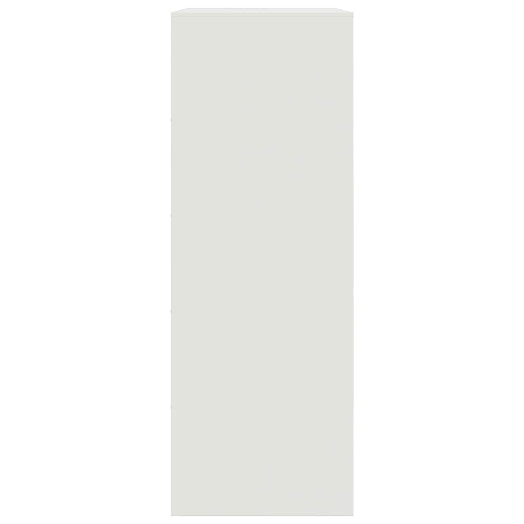 Credenza Bianca 67x39x107 cm in Acciaio - homemem39