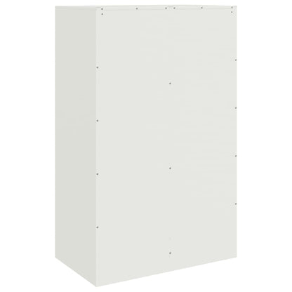 White Sideboard 67x39x107 cm in Steel