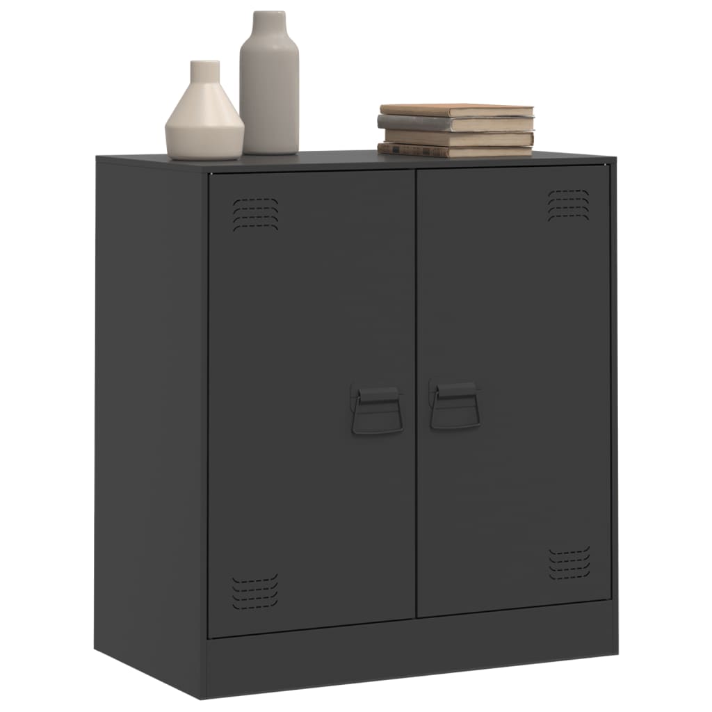 Black Sideboard 67x39x73 cm in Steel