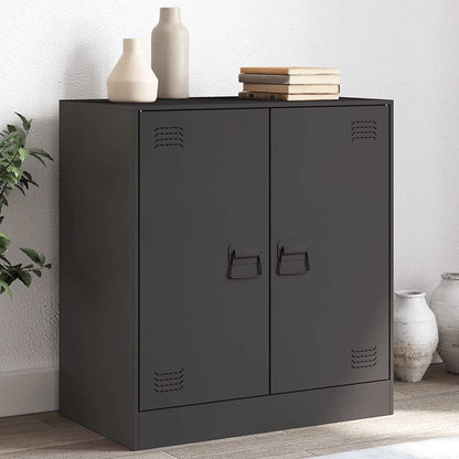 Credenza Nera 67x39x73 cm in Acciaio - homemem39
