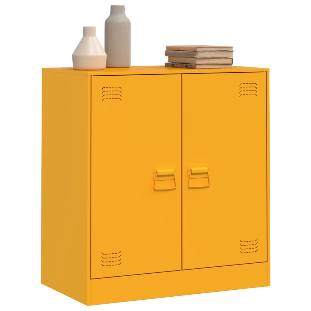 Mustard Yellow Sideboard 67x39x73 cm in Steel