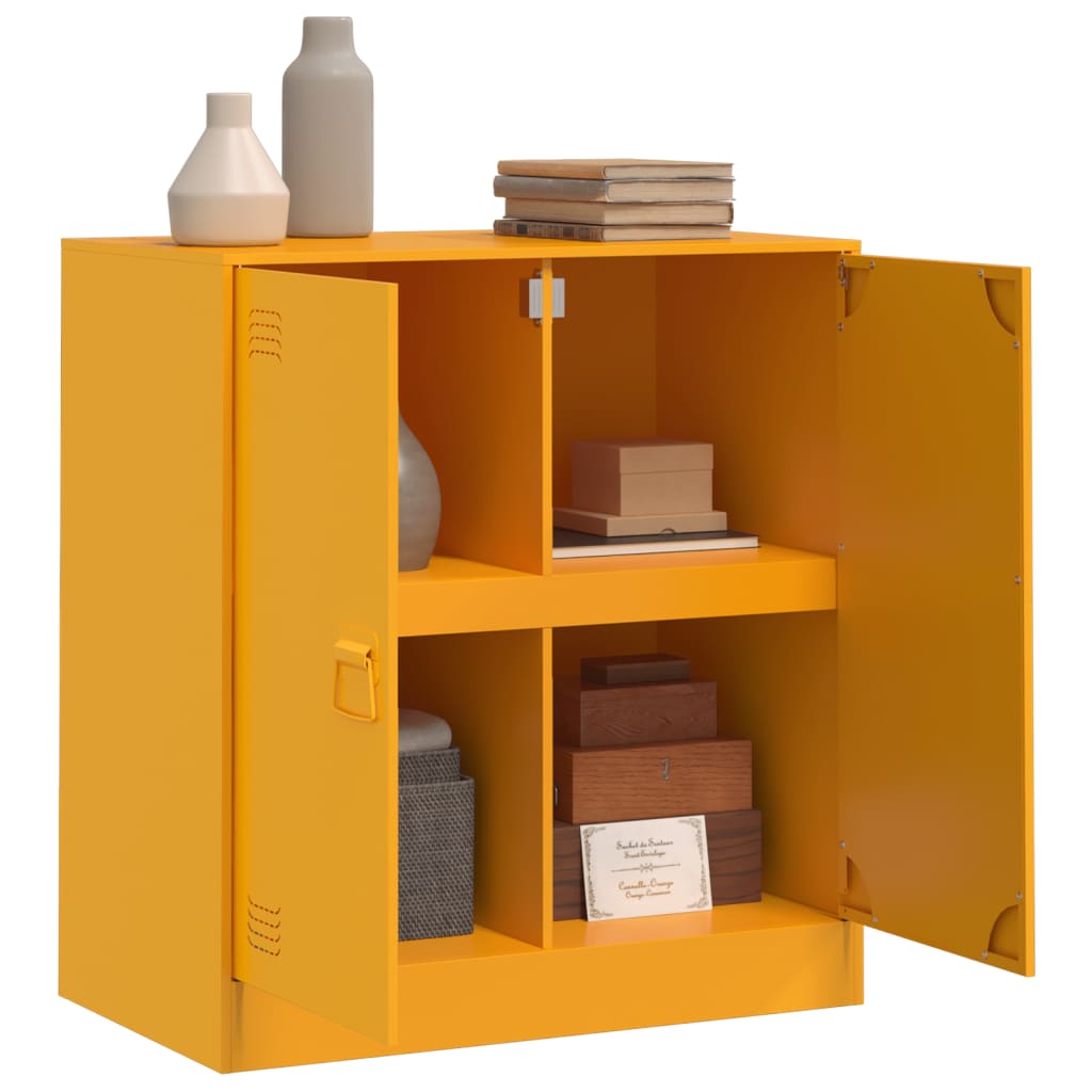 Mustard Yellow Sideboard 67x39x73 cm in Steel