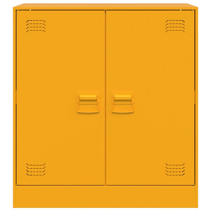 Credenza Giallo Senape 67x39x73 cm in Acciaio - homemem39