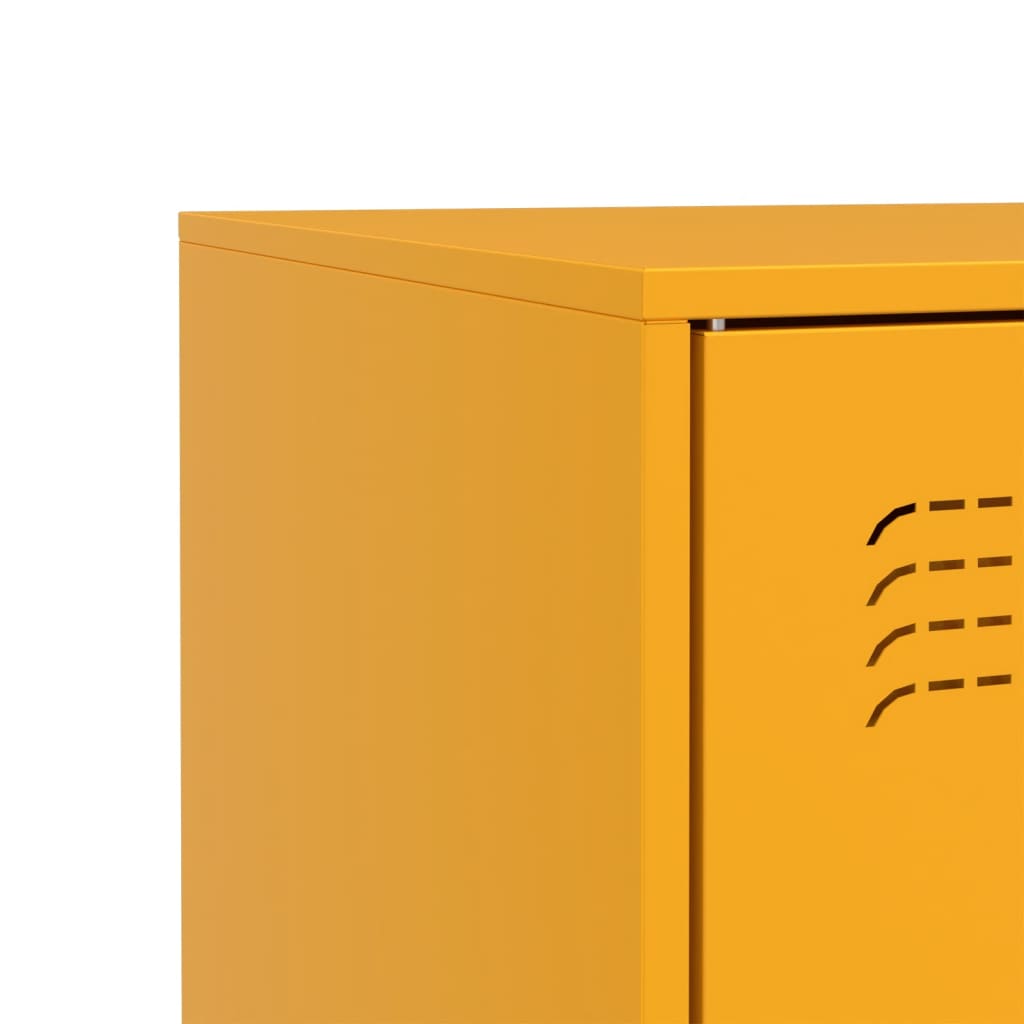 Mustard Yellow Sideboard 67x39x73 cm in Steel