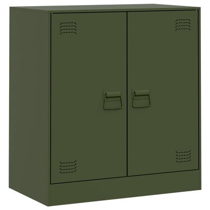 Olive Green Sideboard 67x39x73 cm in Steel