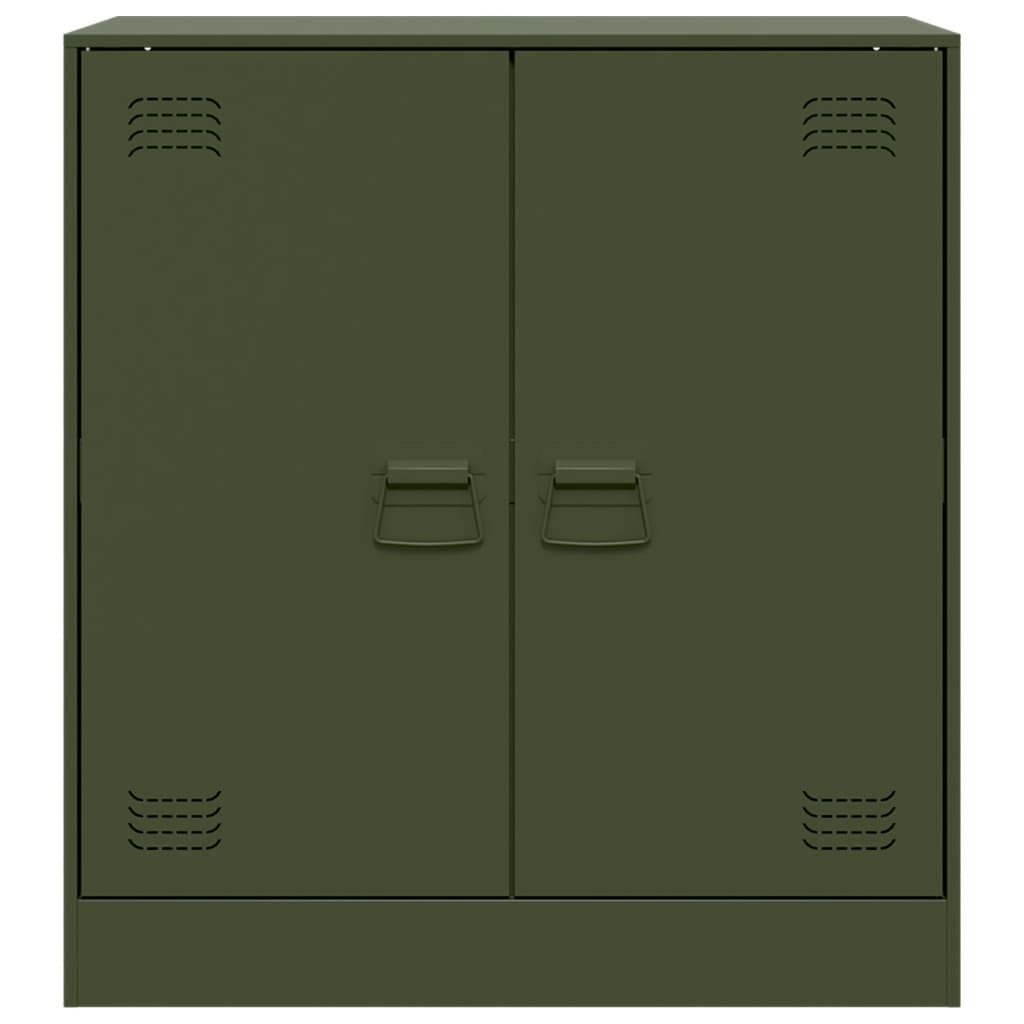 Olive Green Sideboard 67x39x73 cm in Steel