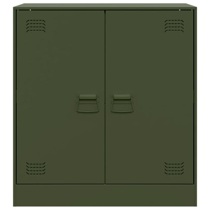 Olive Green Sideboard 67x39x73 cm in Steel