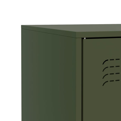 Olive Green Sideboard 67x39x73 cm in Steel