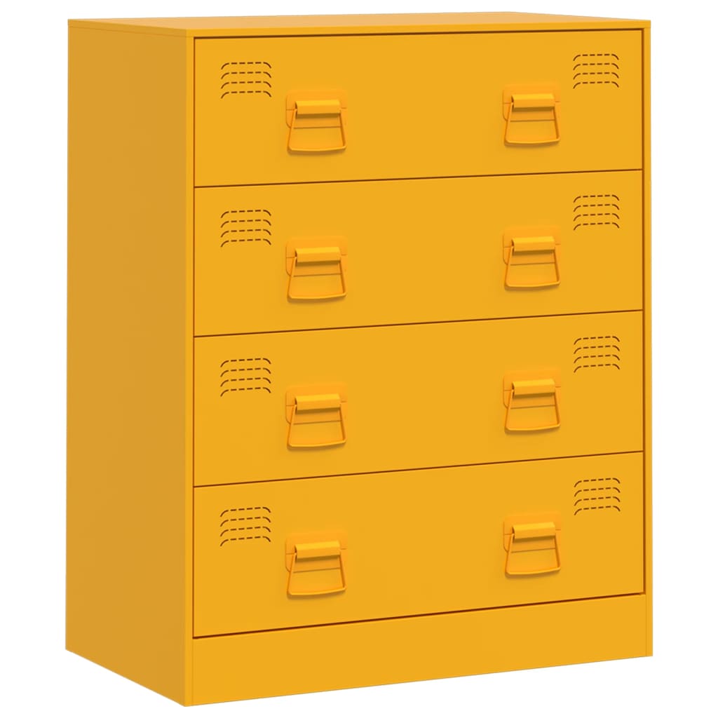 Mustard Yellow Sideboard 67x39x83 cm in Steel