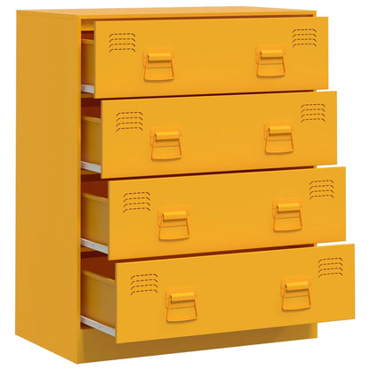 Credenza Giallo Senape 67x39x83 cm in Acciaio - homemem39