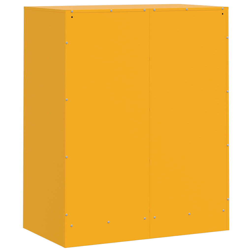 Credenza Giallo Senape 67x39x83 cm in Acciaio - homemem39