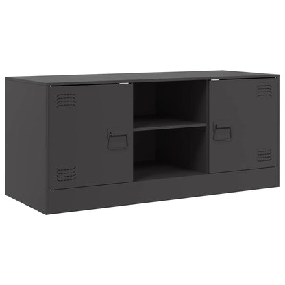 Mobile TV Nero 99x39x44 cm in Acciaio