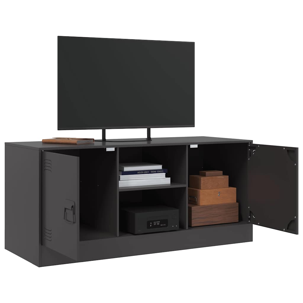 Mobile TV Nero 99x39x44 cm in Acciaio - homemem39