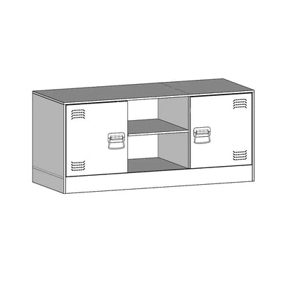 Mobile TV Nero 99x39x44 cm in Acciaio