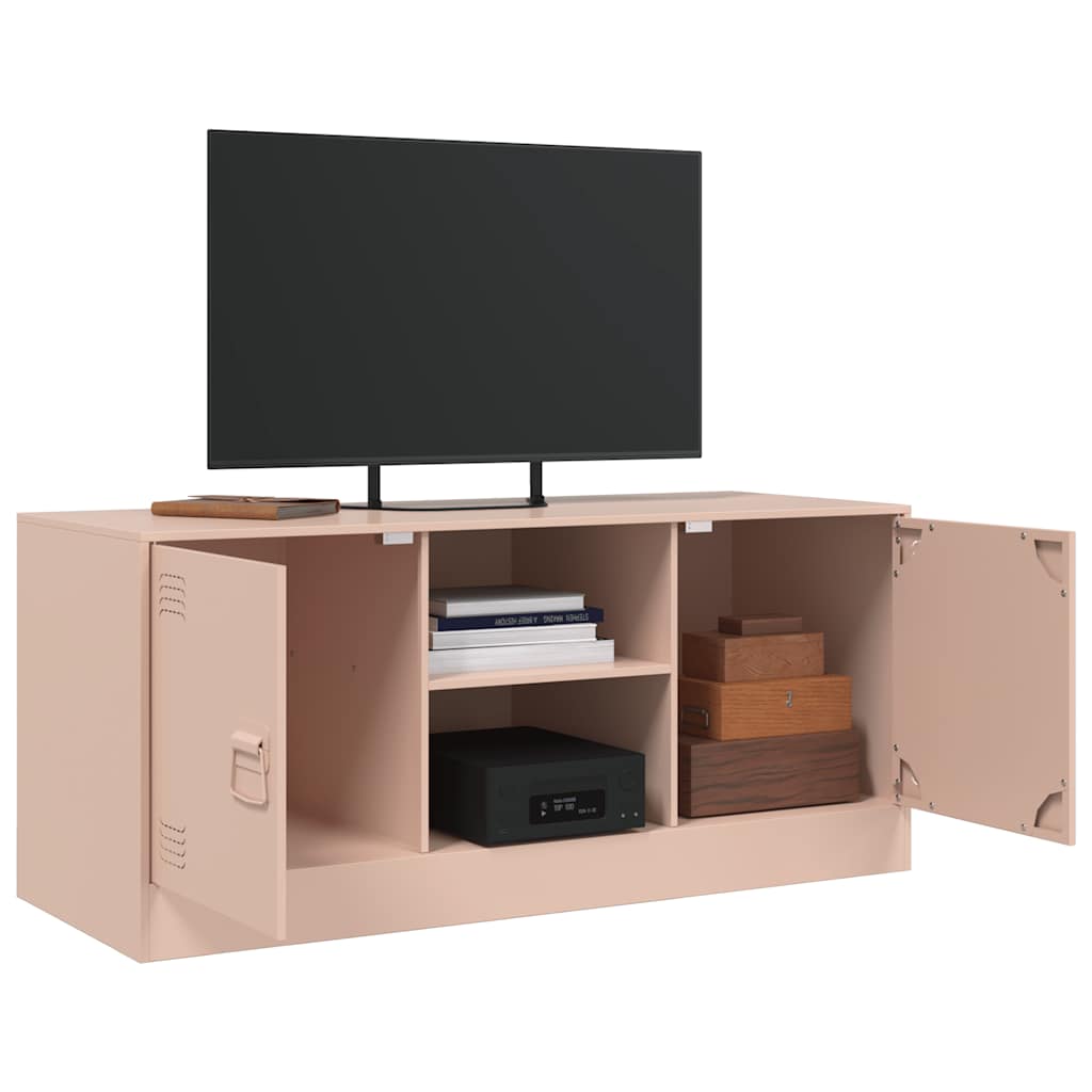 Mobile Porta TV Rosa 99x39x44 cm in Acciaio - homemem39