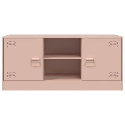 Mobile Porta TV Rosa 99x39x44 cm in Acciaio