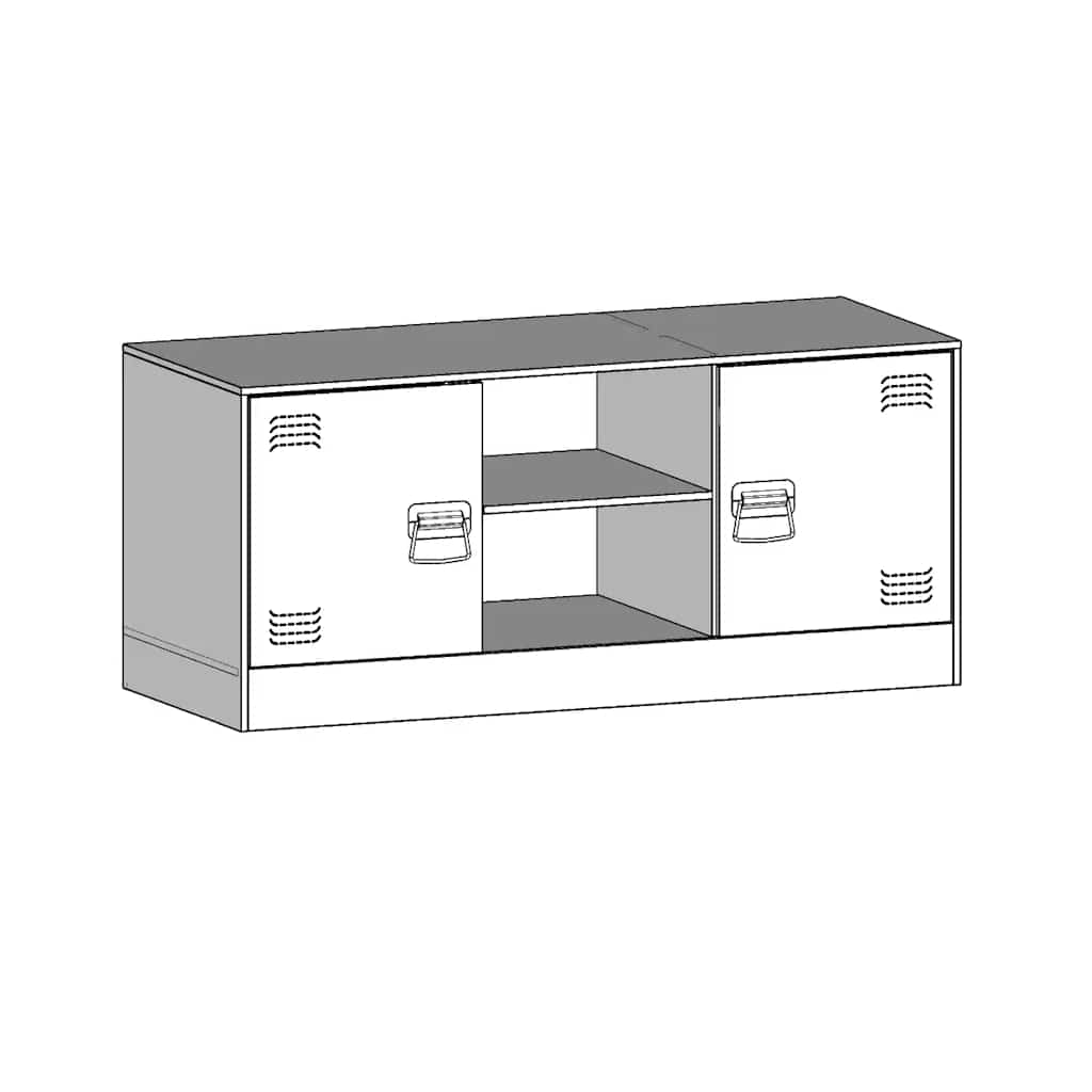 Mobile Porta TV Rosa 99x39x44 cm in Acciaio