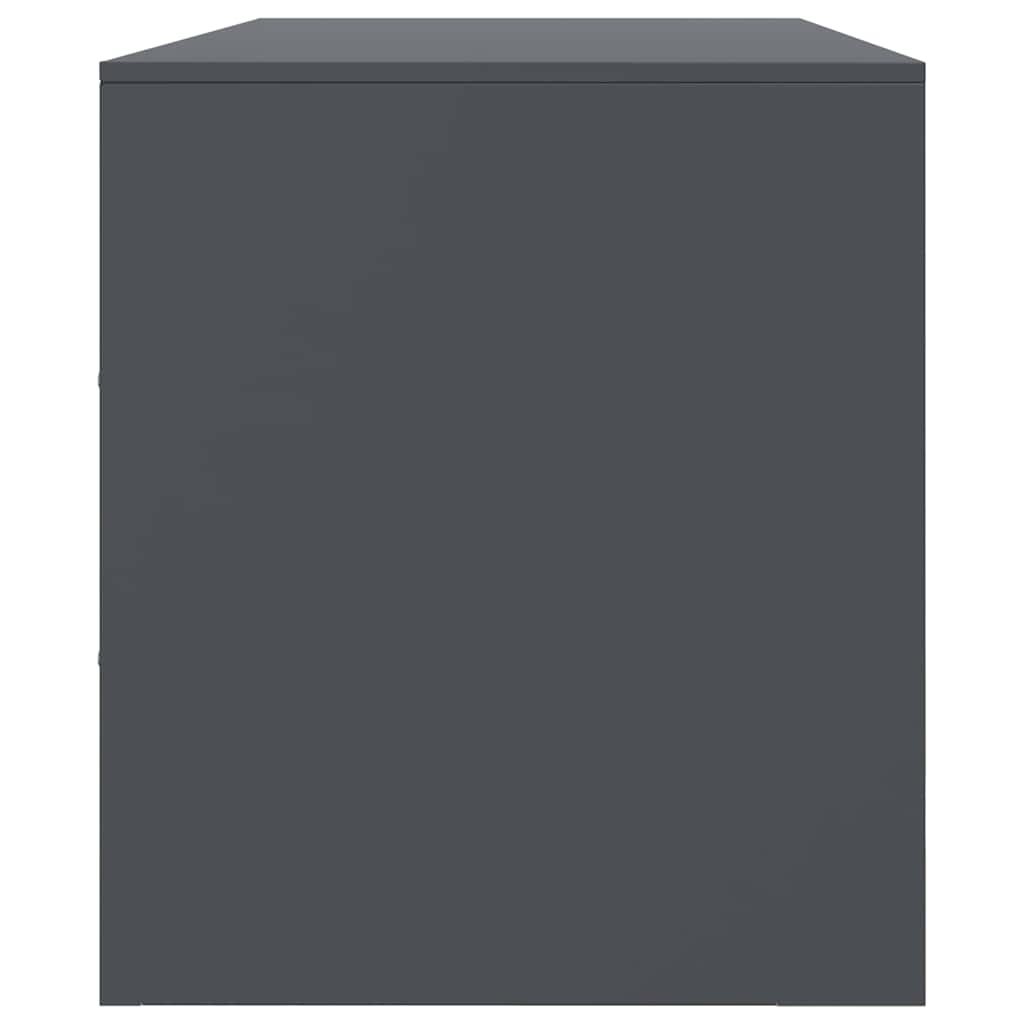 Mobile Porta TV Antracite 99x39x44 cm in Acciaio - homemem39