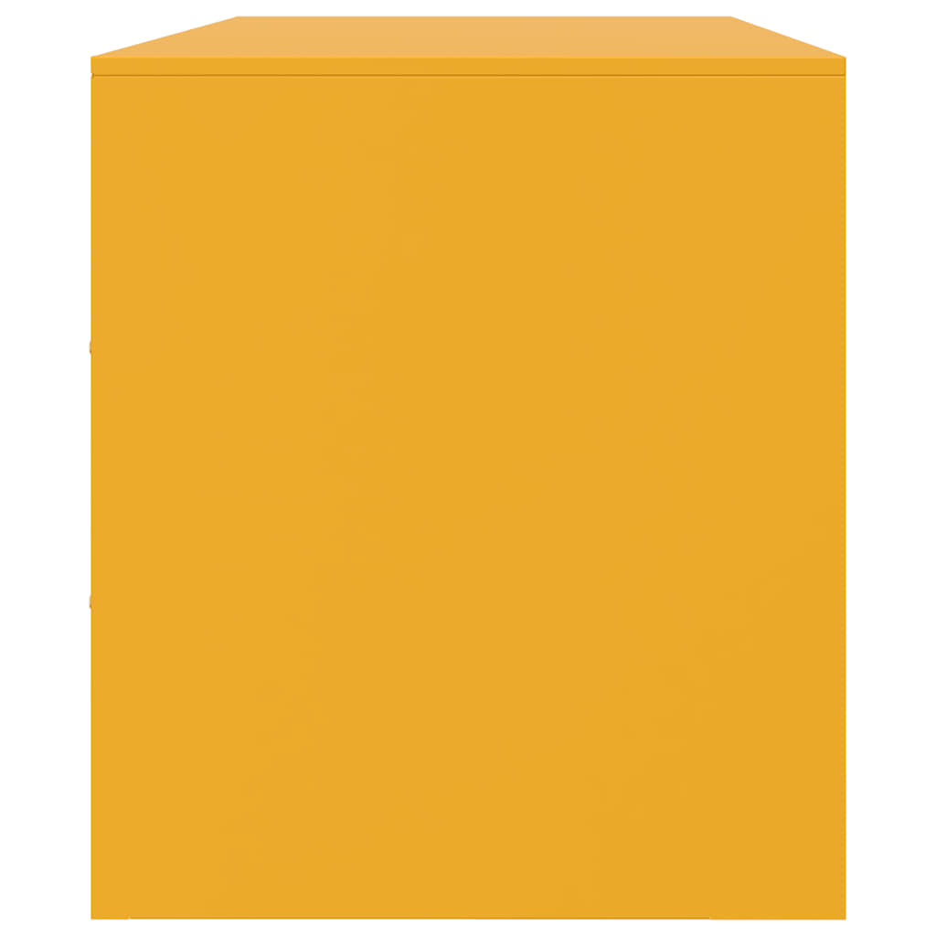 Mobile Porta TV Giallo Senape 99x39x44 cm in Acciaio - homemem39