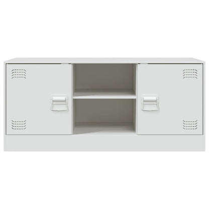 Mobile Porta TV Bianco 99x39x44 cm in Acciaio