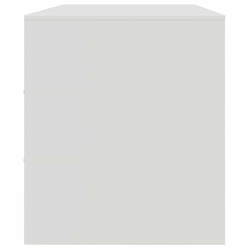 Mobile Porta TV Bianco 99x39x44 cm in Acciaio