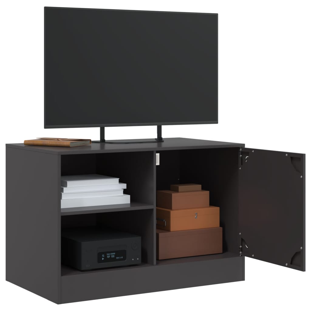 Mobile TV Nero 67x39x44 cm in Acciaio