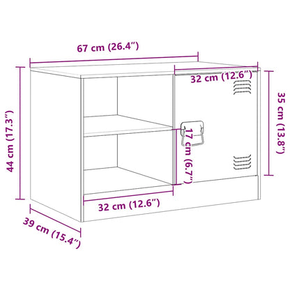 Mobili TV 2 pz Neri 67x39x44 cm in Acciaio