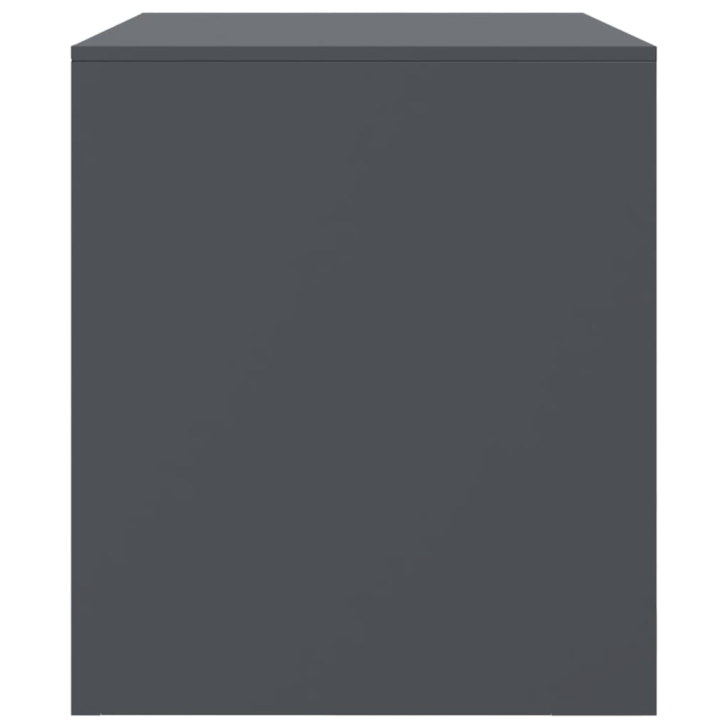 Mobile TV Antracite 67x39x44 cm in Acciaio - homemem39