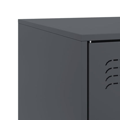 Mobile TV Antracite 67x39x44 cm in Acciaio - homemem39