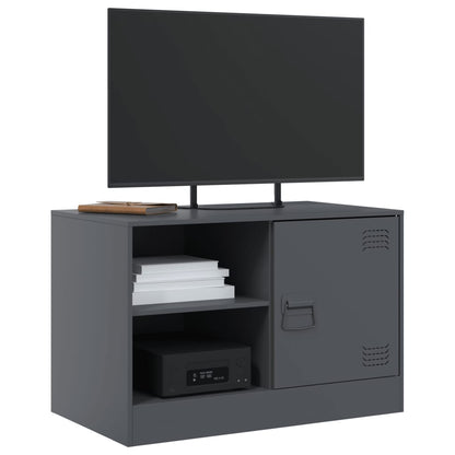 TV cabinets 2 pcs Anthracite 67x39x44 cm in Steel