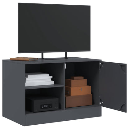 TV cabinets 2 pcs Anthracite 67x39x44 cm in Steel